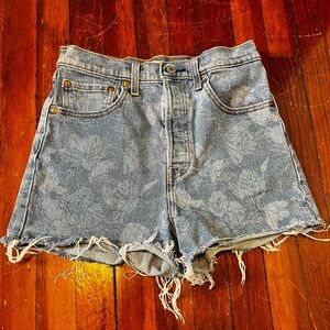 Denim Floral Women's Shorts